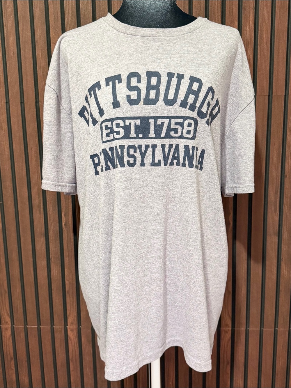 Pittsburgh Pennsylvania Graphic Tee Oversized XL Gray Short Sleeve